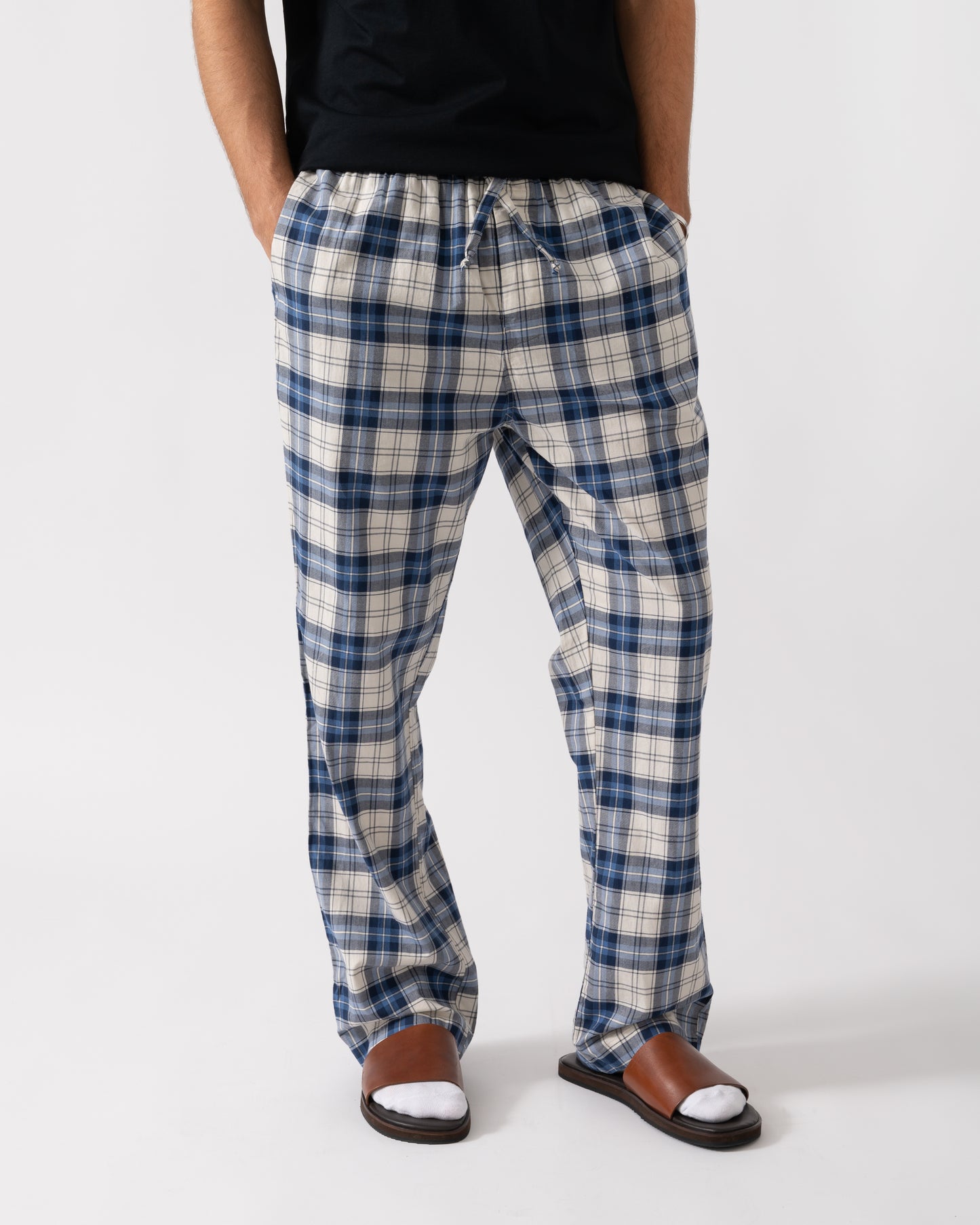 GANT Mens Checked Pyjama Pants - 473 Blue Water