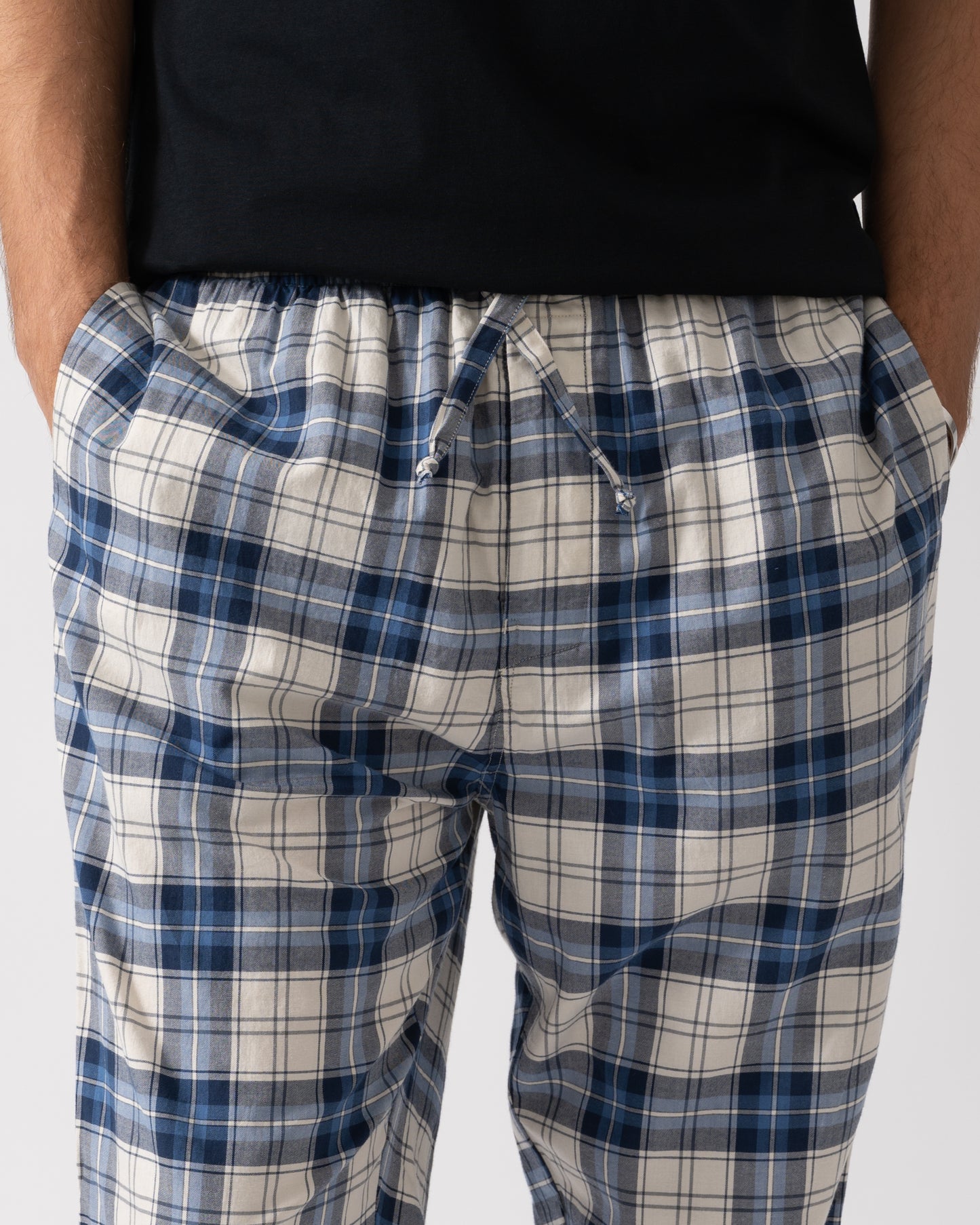GANT Mens Checked Pyjama Pants - 473 Blue Water