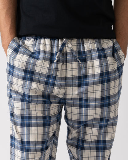 GANT Mens Checked Pyjama Pants - 473 Blue Water
