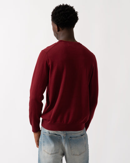GANT Mens Classic Cotton Crew Neck Jumper - 604 Plumped Red