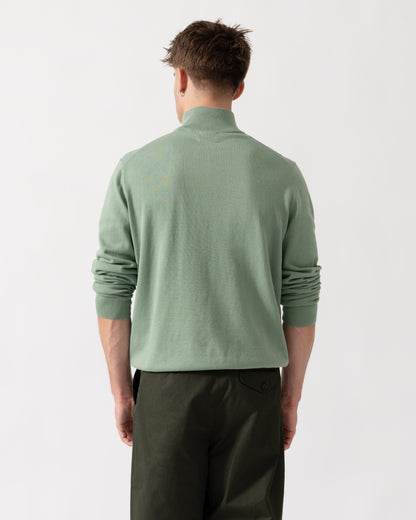 GANT Mens Classic Cotton Shield Logo Half Zip Jumper - 308 Surplus Mint back
