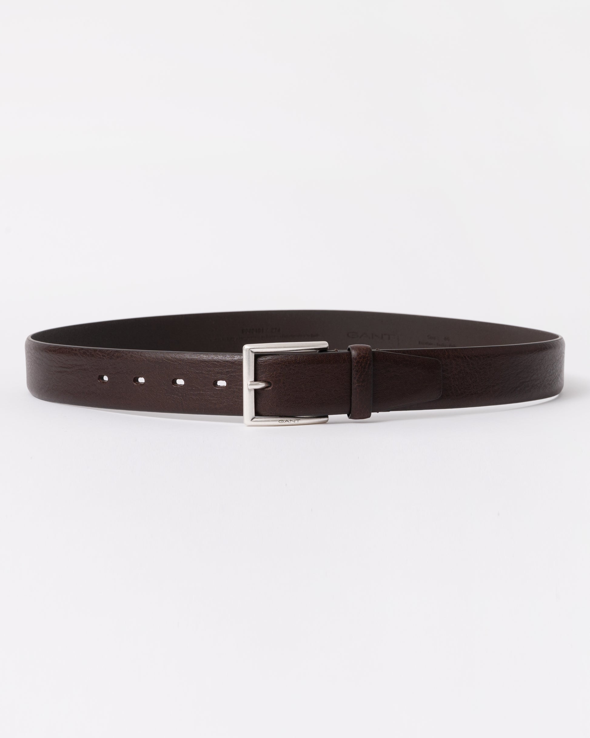 GANT Mens Classic Cow Leather Belt - 274 Rich Brown - front