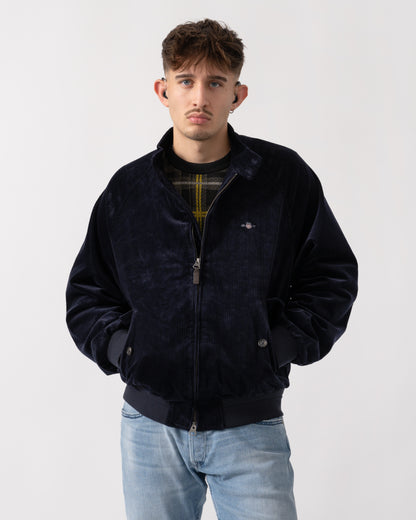 GANT Mens Cord Harrington Jacket - 433 Evening Blue