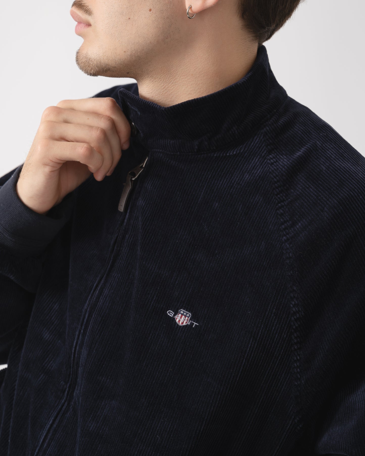 GANT Mens Cord Harrington Jacket - 433 Evening Blue