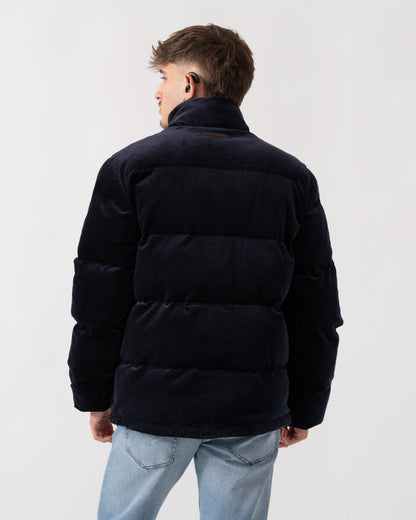 GANT Mens Cord Puffer Jacket - 433 Evening Blue