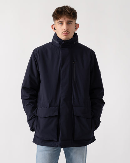 GANT Mens Double Mid Length Jacket - 433 Evening Blue