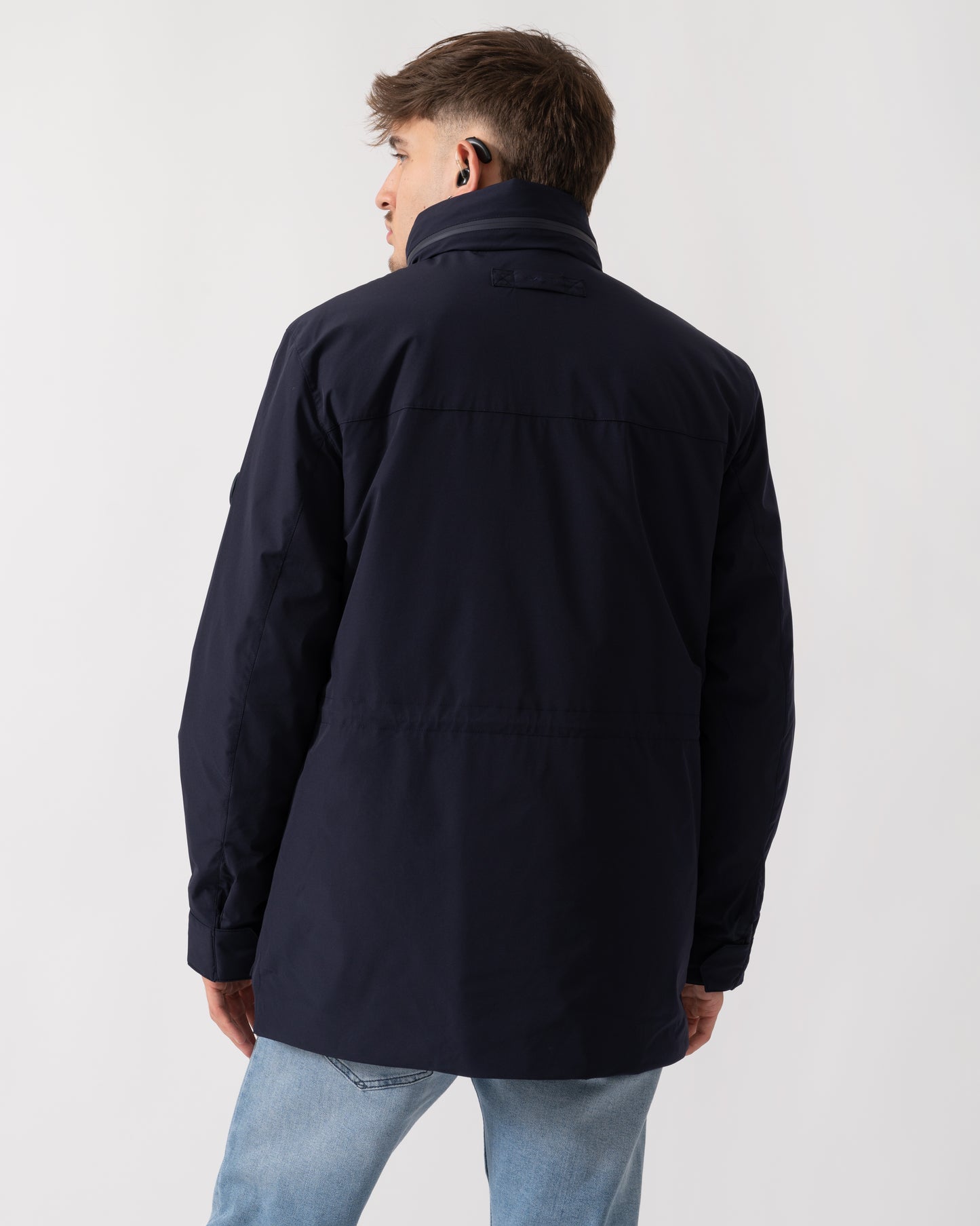 GANT Mens Double Mid Length Jacket - 433 Evening Blue