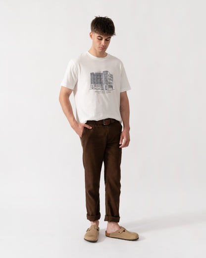 GANT Mens Factory Graphic Short Sleeve T-Shirt - 113 Eggshell full length