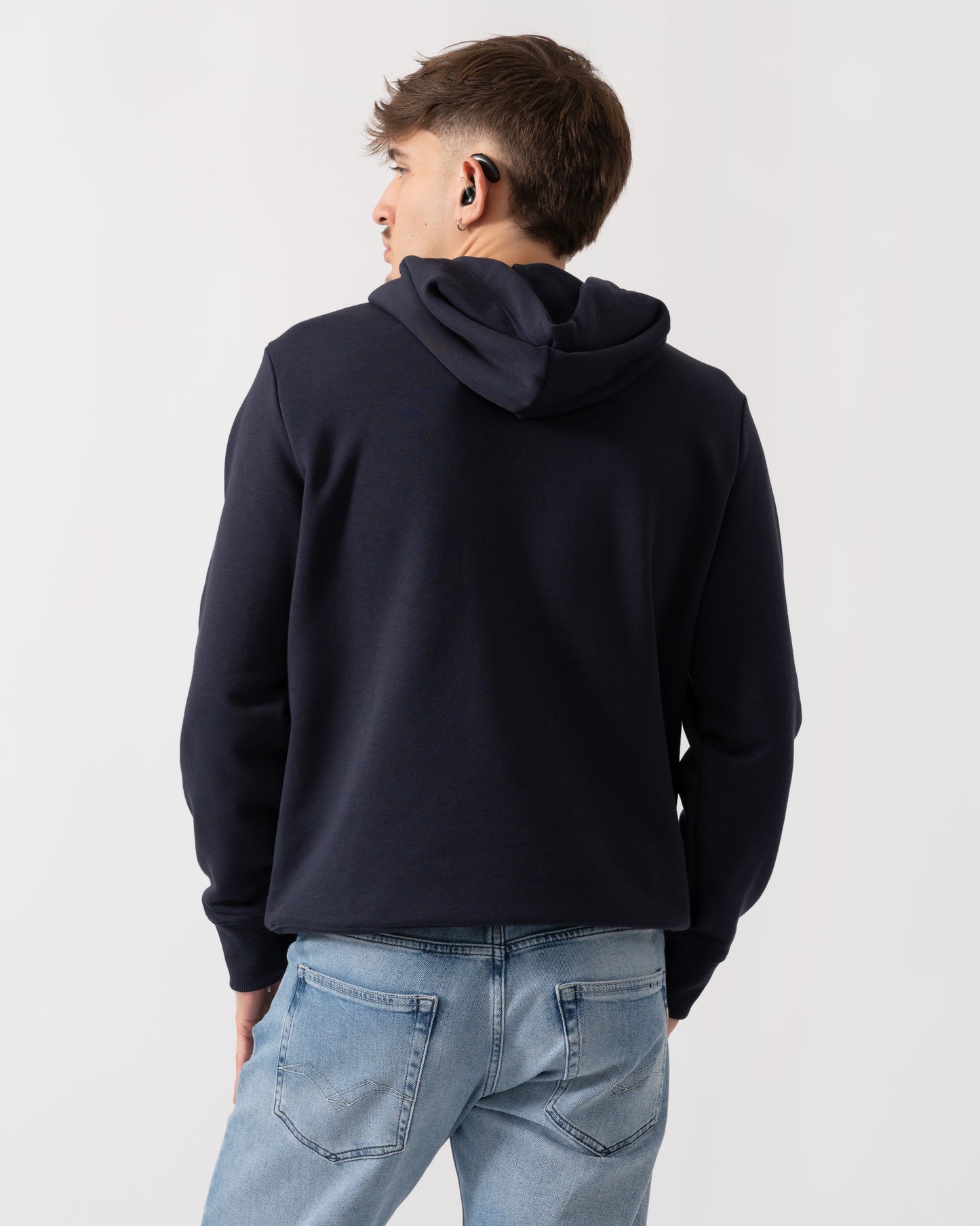 GANT Mens G Badge Hoodie - 433 Evening Blue