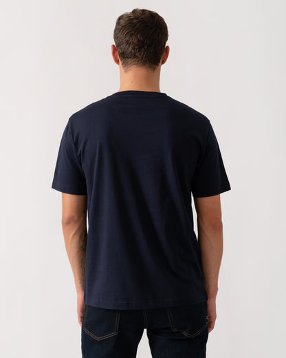 GANT Mens G Badge Short Sleeve T-Shirt - 433 Evening Blue