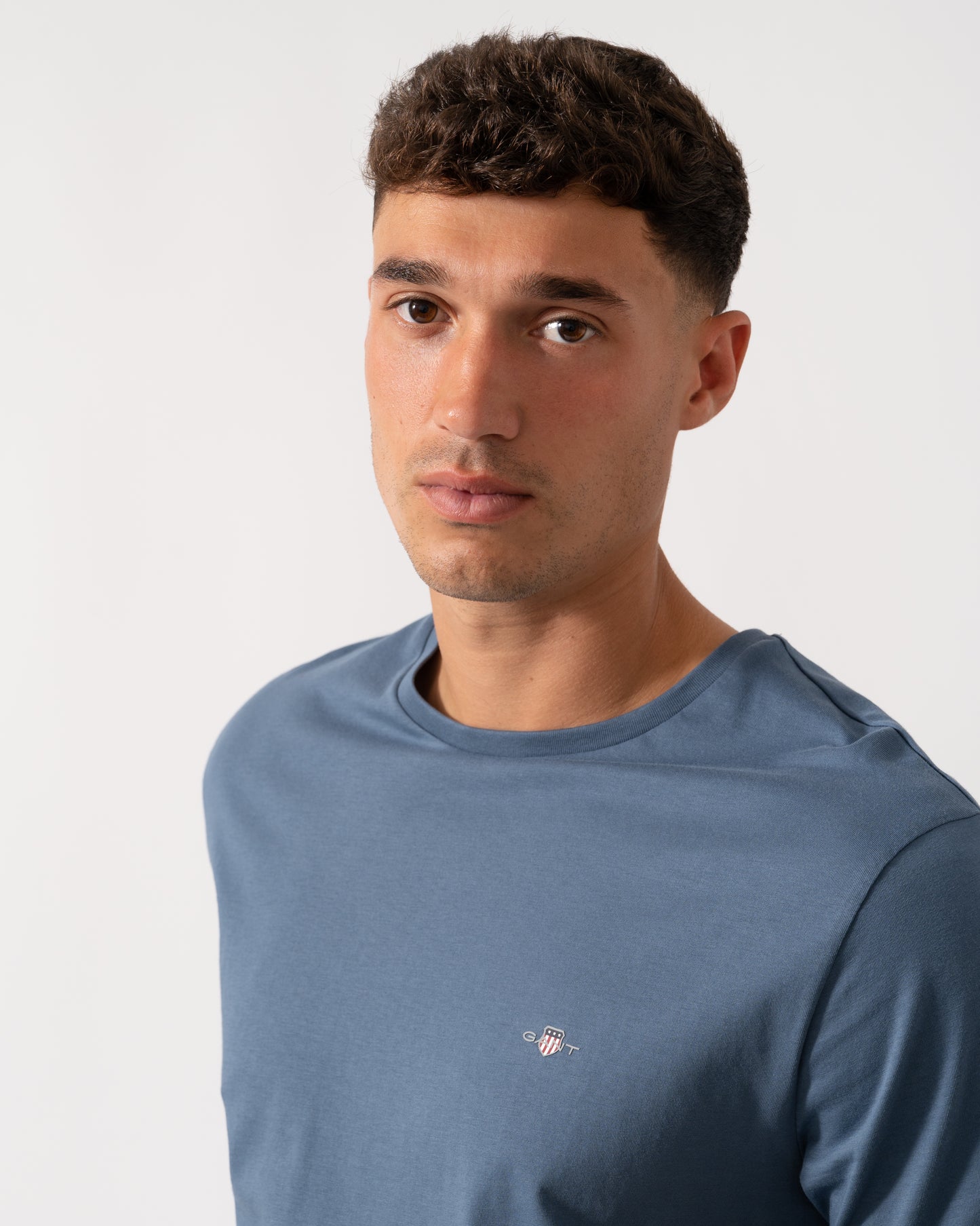 GANT Mens Printed Archive Shield T-Shirt - 472 Naval Blue