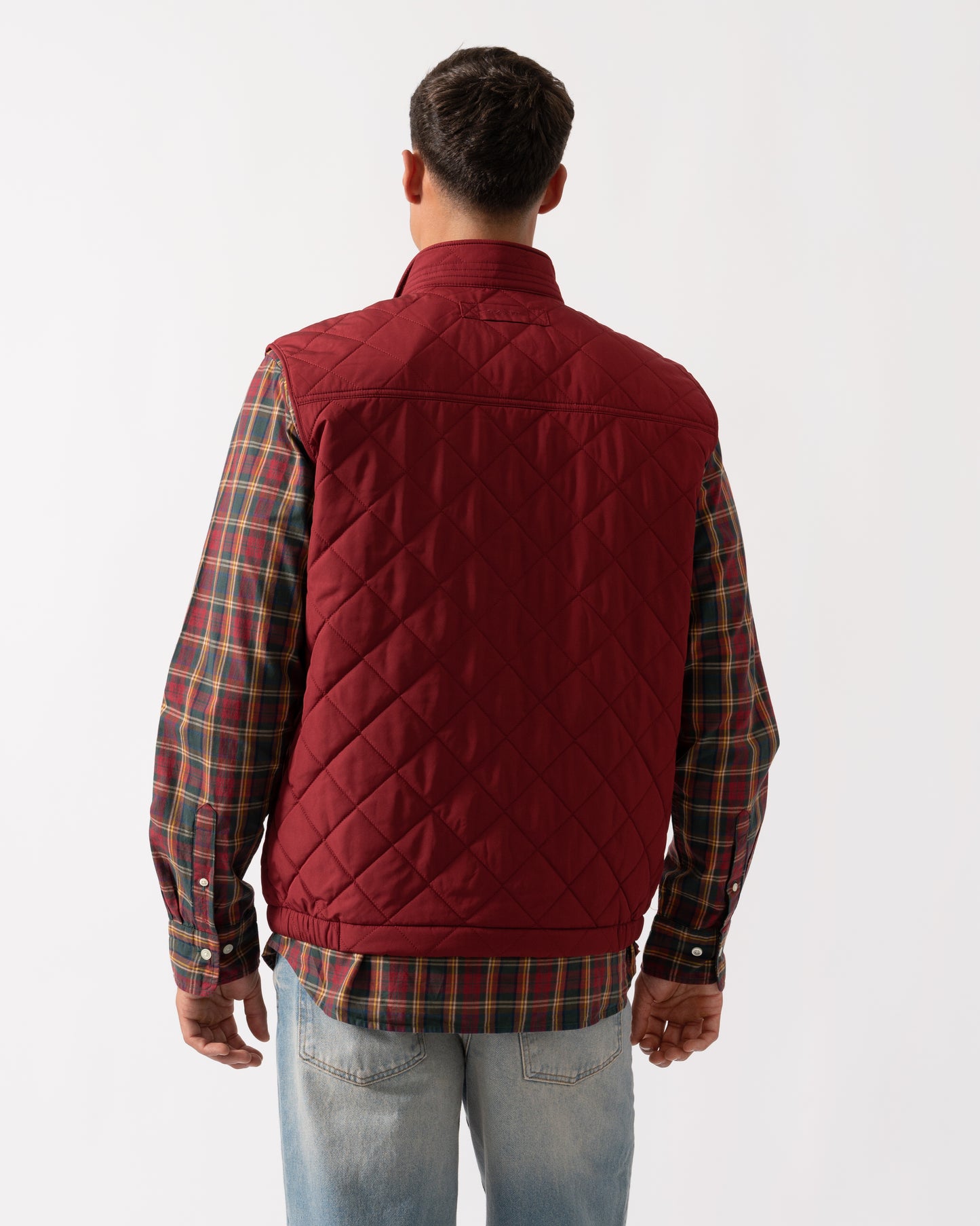 GANT Mens Quilted Windcheater Vest - 604 Plumped Red