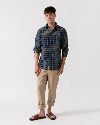 GANT Mens Regular Fit Archive Poplin Check Shirt - 969 Indigo