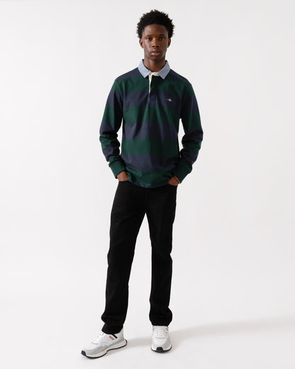 GANT Mens Regular Fit Chambray Stripe Heavy Rugger - 374 Tartan Green