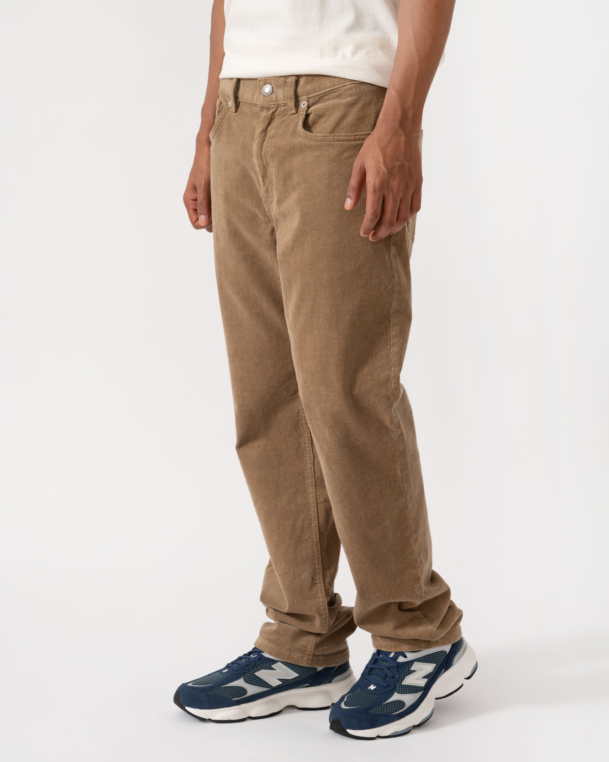 Side of the GANT Mens Regular Fit Cord Jeans - 264 Light Taupe