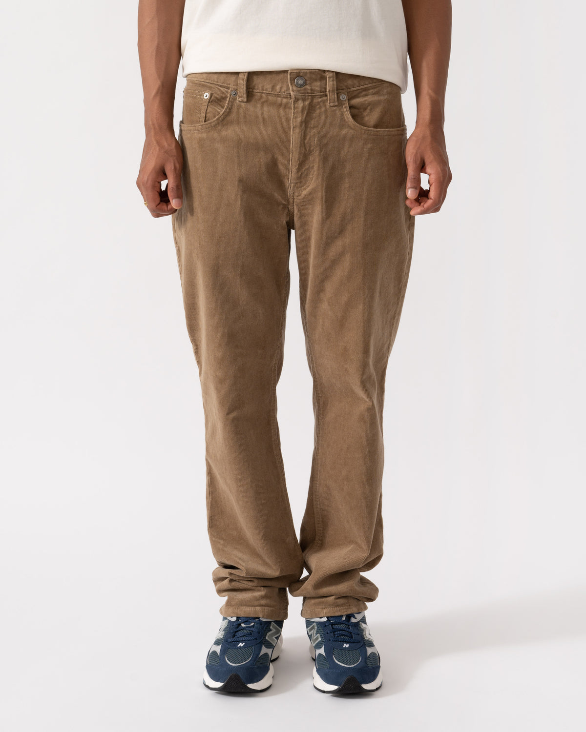 Front of the GANT Mens Regular Fit Cord Jeans - 264 Light Taupe