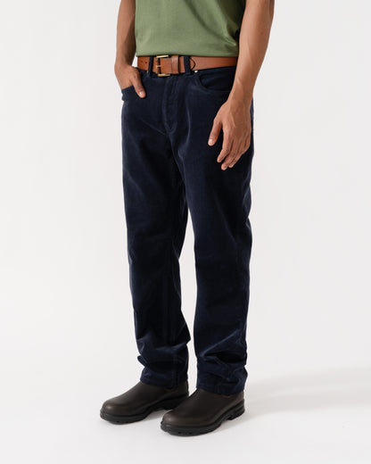 Side of GANT Mens Regular Fit Cord Jeans - 433 Evening Blue