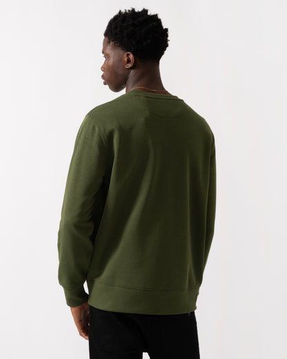 GANT Mens Regular Fit Shield Logo Crew Neck Sweatshirt - 360 Country Green