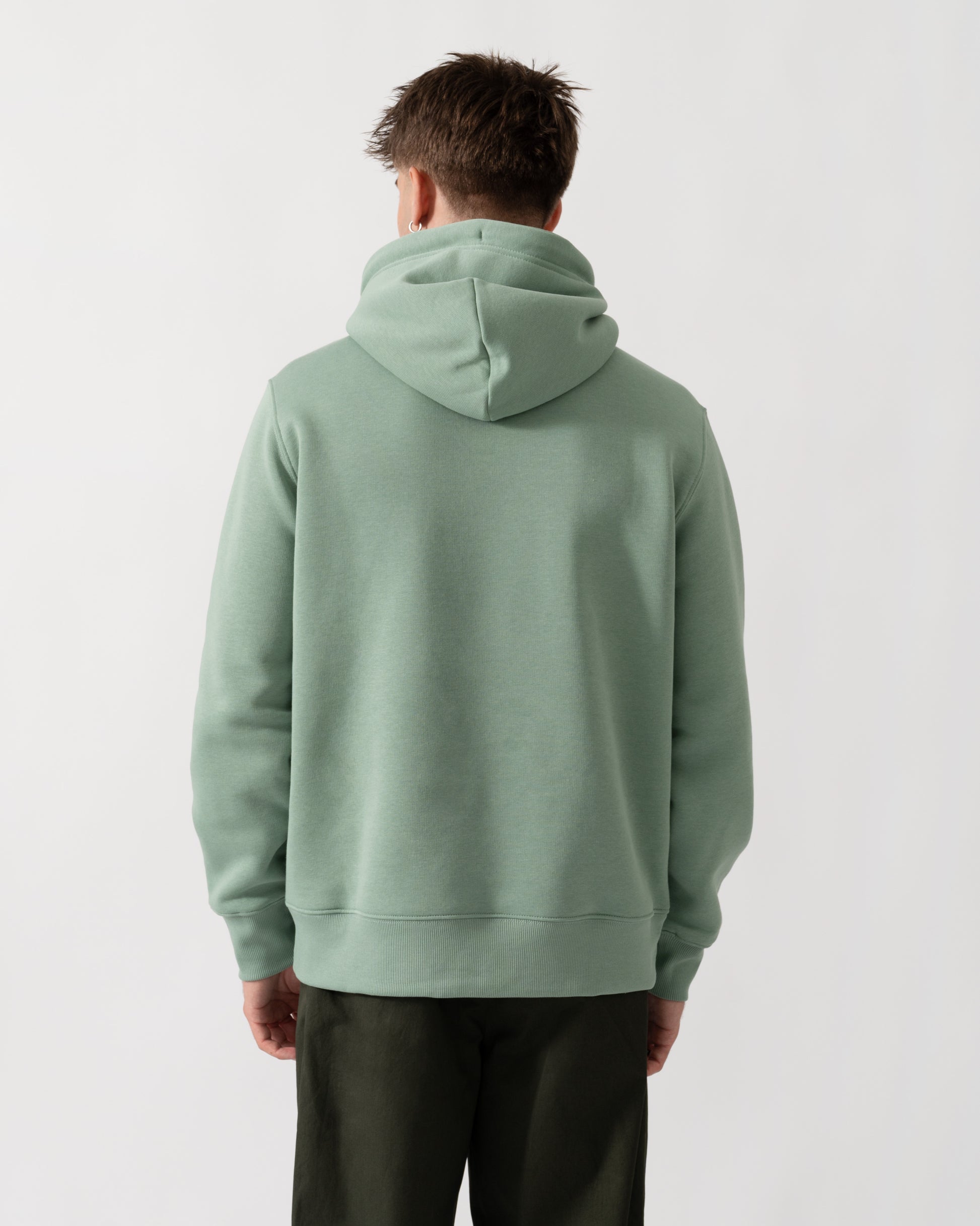 GANT Mens Regular Fit Shield Logo Pullover Hoodie - 308 Surplus Mint back