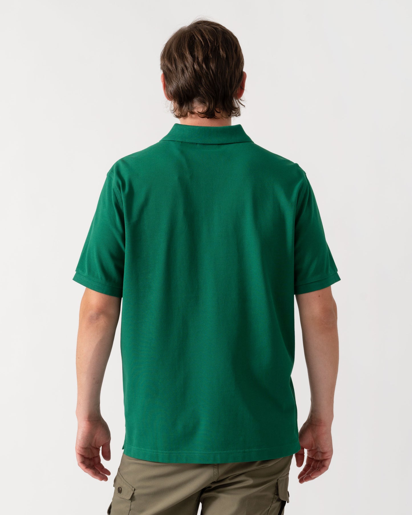 GANT Mens Regular Fit Short Sleeve Shield Logo Pique Polo - 344 Wild Green
