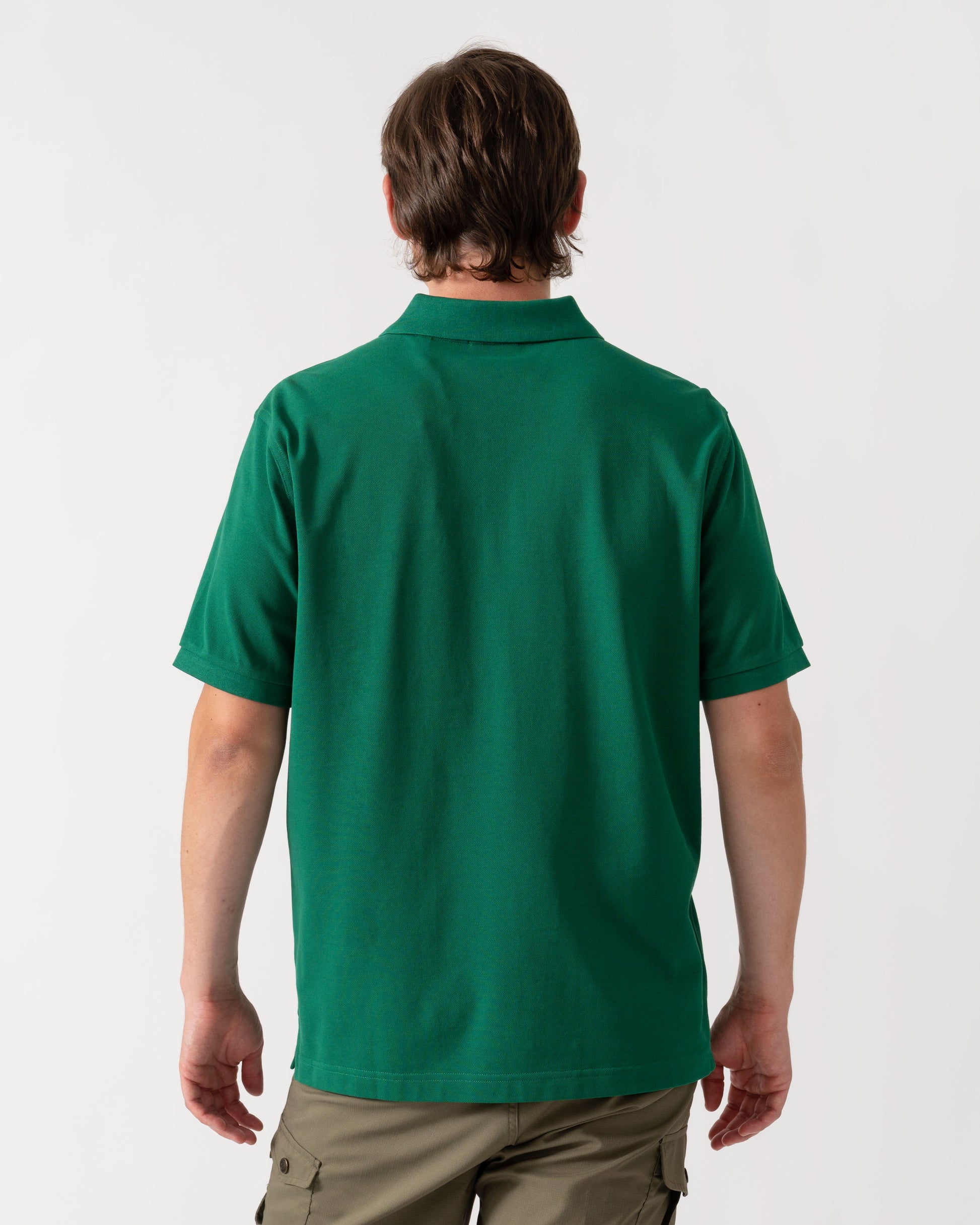 GANT Mens Regular Fit Short Sleeve Shield Logo Pique Polo - 344 Wild Green
