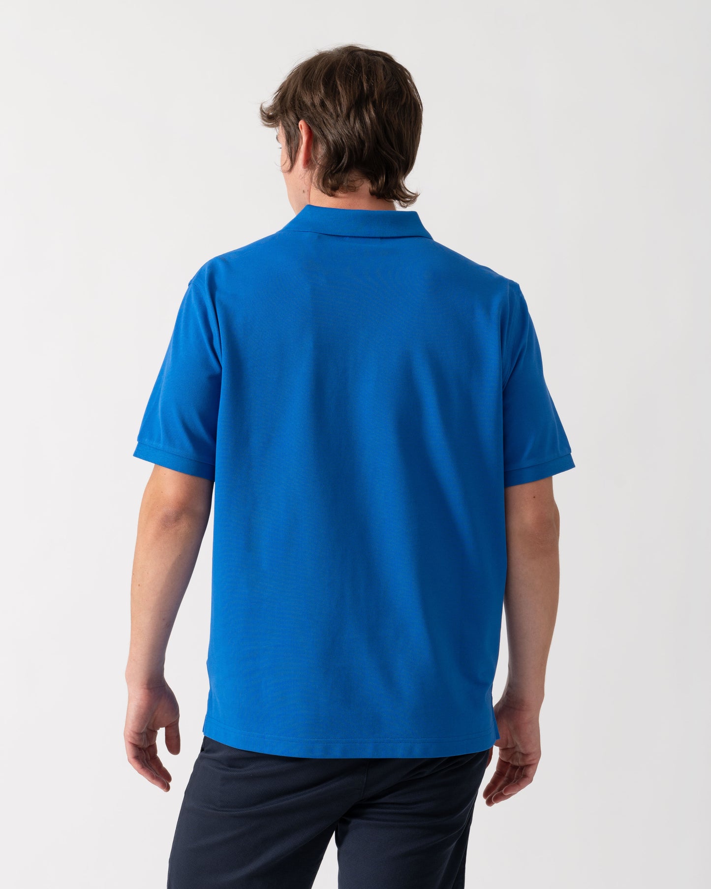 GANT Mens Regular Fit Short Sleeve Shield Logo Pique Polo - 422 Nautical Blue