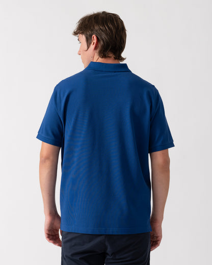 GANT Mens Regular Fit Short Sleeve Shield Logo Pique Polo - 435 Crisp Blue