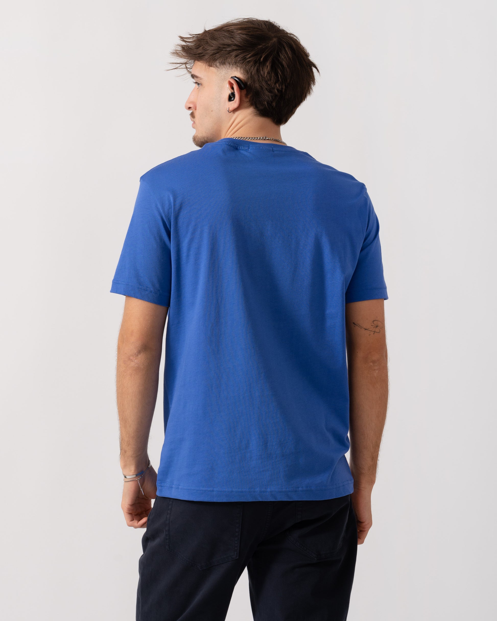 GANT Mens Regular Fit Short Sleeve Shield Logo T-Shirt - 417 Royal Blue back