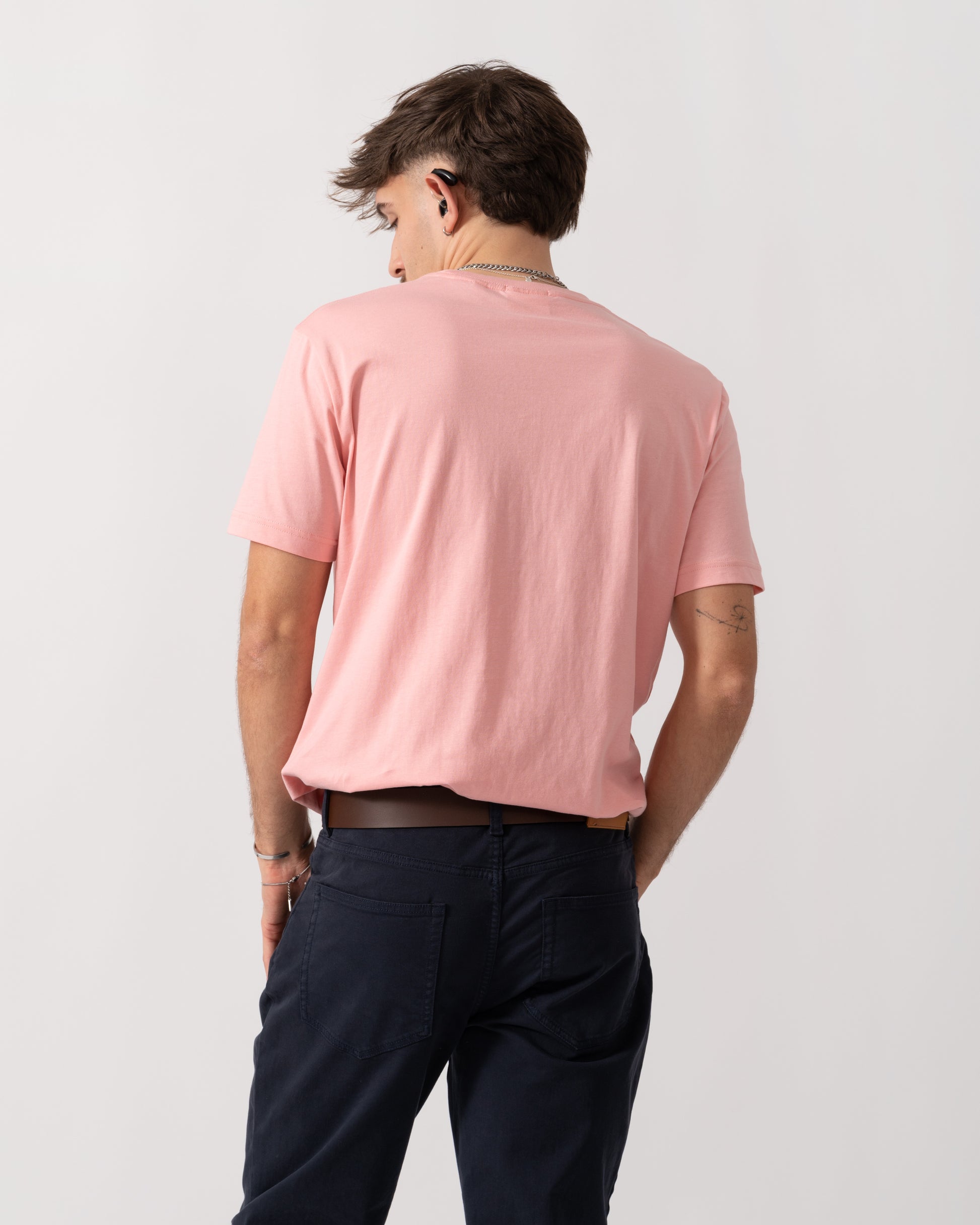 GANT Mens Regular Fit Short Sleeve Shield Logo T-Shirt - 671 Bubbelgum Pink back