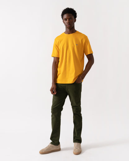 GANT Mens Regular Fit Short Sleeve Shield Logo T-Shirt - 751 Yellow Lichen