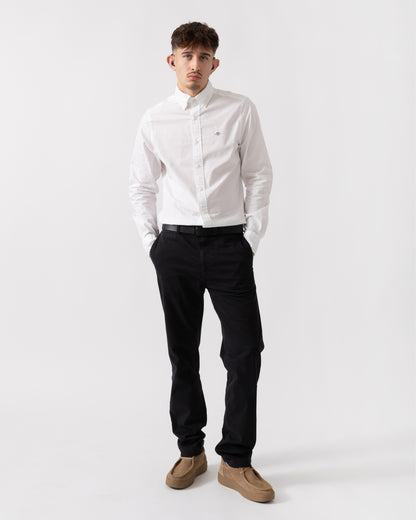 GANT Mens Slim Fit Long Sleeve Poplin Shirt - 110 White