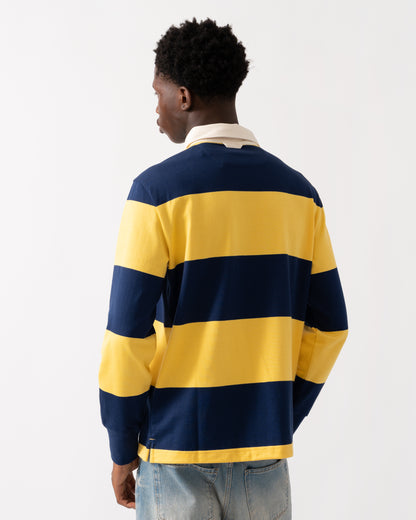 GANT Mens Striped Heavy Rugger - 423 Persian Blue