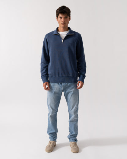 GANT Mens Regular Fit Sunfaded Half Zip Sweatshirt