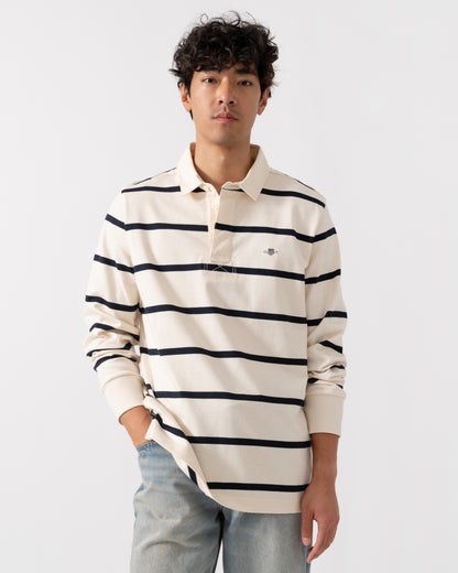 GANT Mens Thin Stripe Heavy Rugger - 130 Cream