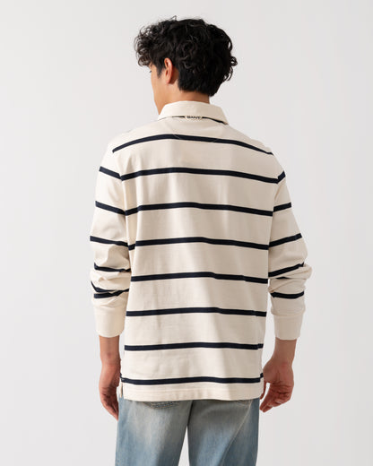 GANT Mens Thin Stripe Heavy Rugger - 130 Cream