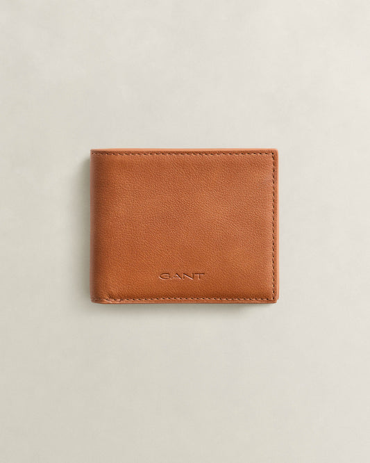 GANT Mens Leather Bifold Wallet - 229 Mahogany Brown | CHO | Designer Mens Wallets