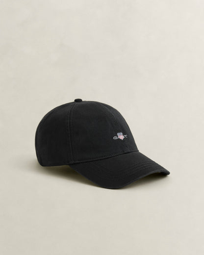 GANT Mens Shield Logo Cotton Twill Cap - 5 Black