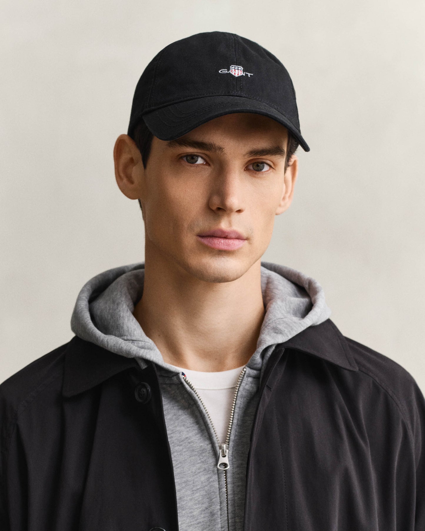 GANT Mens Shield Logo Cotton Twill Cap - 5 Black