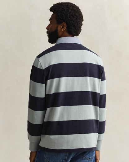 GANT Mens Regular Fit Chambray Stripe Heavy Rugger - 10 Ceramic Grey