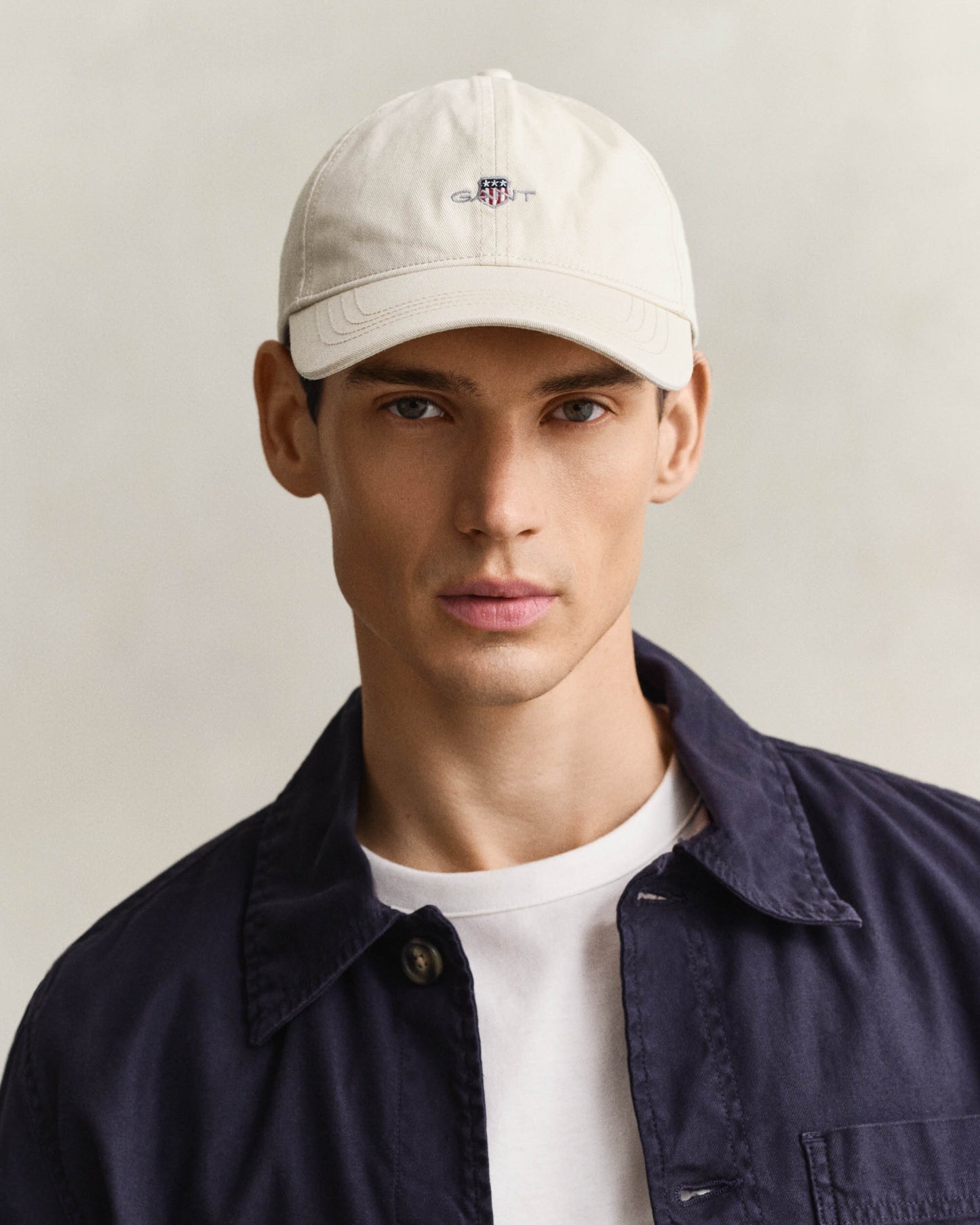 GANT Mens Shield Logo Cotton Twill Cap - 34 Putty