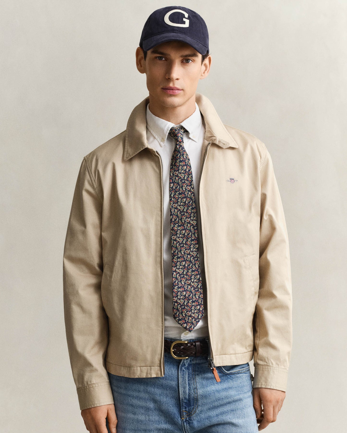 GANT Mens Cotton Windcheater Jacket - 200 Oat Beige