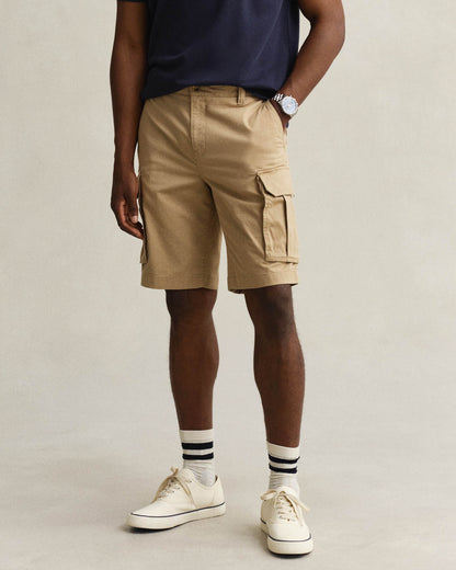 GANT Mens Regular Fit Classic Cargo Shorts - 248 Dark Khaki