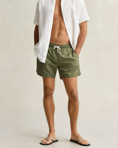GANT Mens Swim Shorts - 379 Dry Herb Green