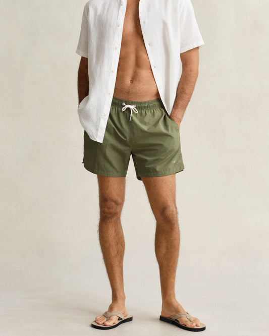 GANT Mens Swim Shorts - 379 Dry Herb Green