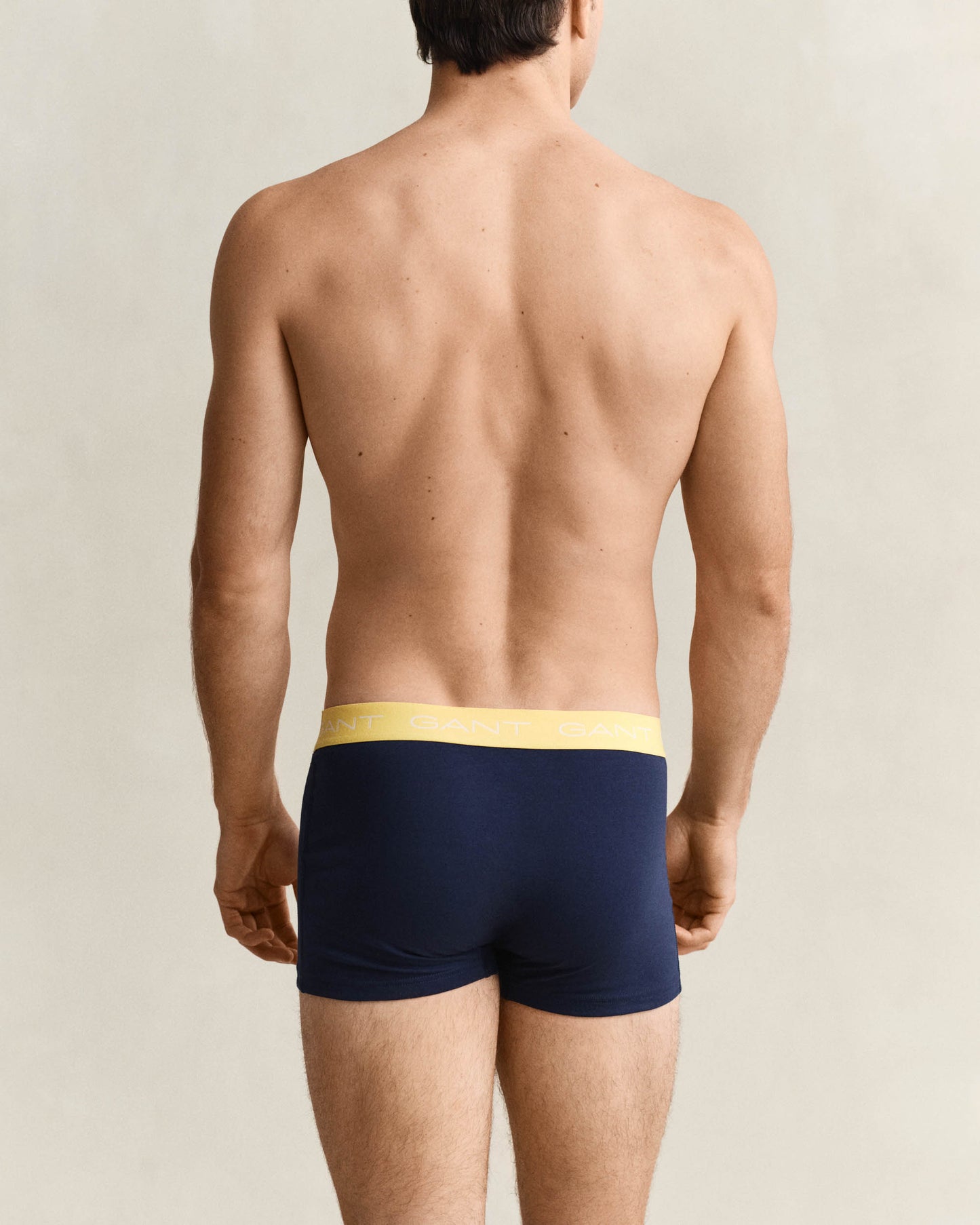 GANT 3-Pack Mens Trunks with Multi Coloured Waistbands - 410 Marine