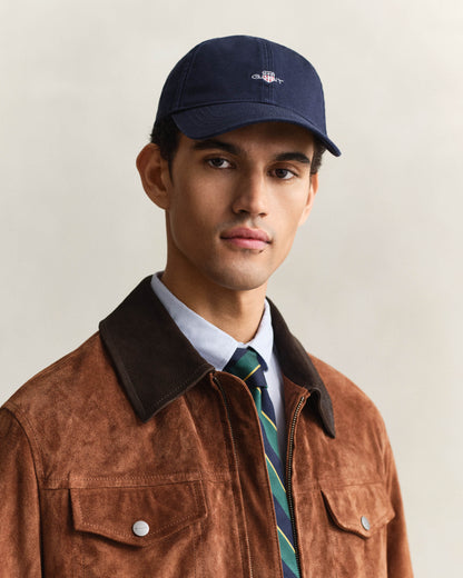 GANT Mens Shield Logo Cotton Twill Cap - 410 Marine