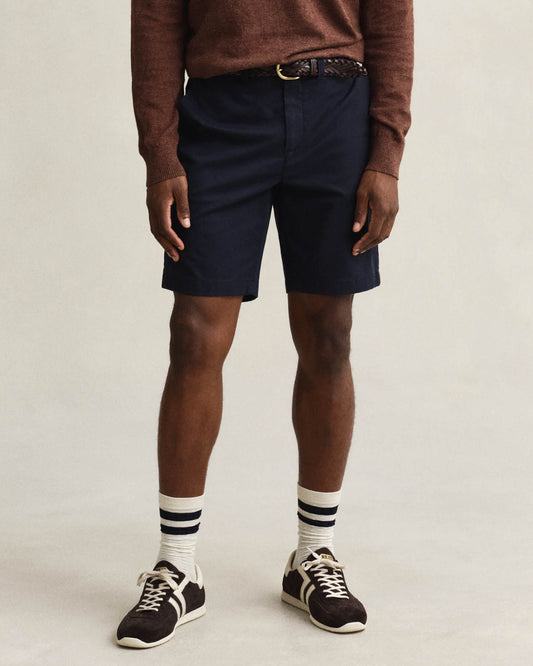 GANT Mens Regular Fit Classic Chino Shorts - 433 Evening Blue
