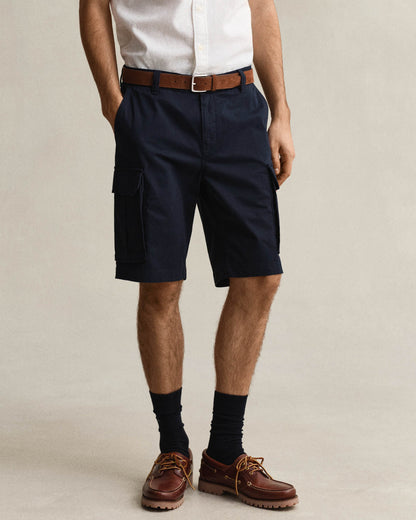 GANT Mens Regular Fit Classic Cargo Shorts - 433 Evening Blue