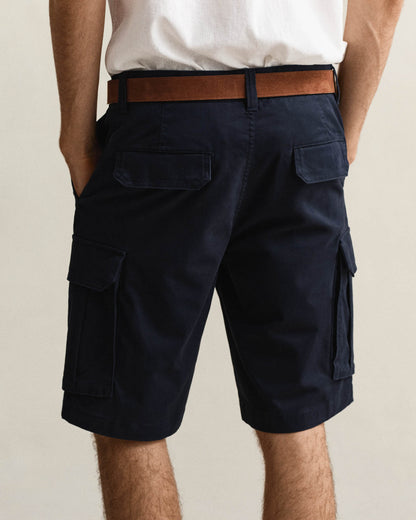 GANT Mens Regular Fit Classic Cargo Shorts - 433 Evening Blue