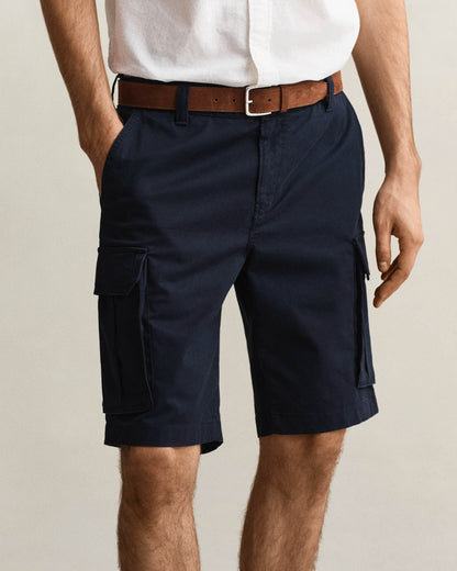 GANT Mens Regular Fit Classic Cargo Shorts - 433 Evening Blue